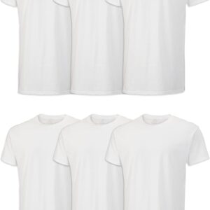 Fruit of The Loom Men’s Crew Tee Undershirts, Moisture Wicking & Tag Free, Also Available in Big & Tall
