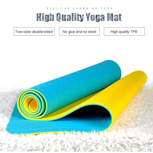 LLLSSS TPE Non-slip Yoga Mat Pad 72 X 24'' Anti-tear Exercise Workout Mat for Gym Home Pilates Fitness(Gray) - Image 3
