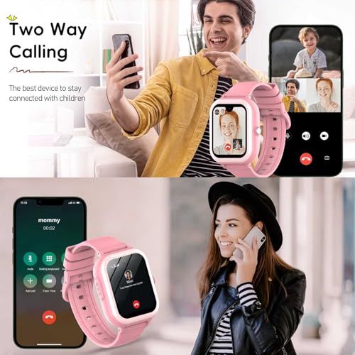 Getfitsoo Wonlex 4G GPS Kids Smartwatch with SIM Card, 1.78" AMOLED Large Touch Screen Smart Watch for Kids, Boys Girls Phone Watch with Video Voice Calls, SOS, Camera, Pedometer, Alarm, Game(Pink) - Image 5