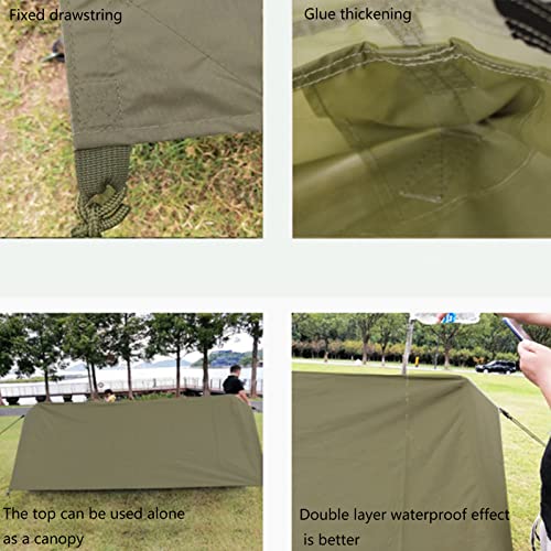 Outdoor Camping Retro Tent 2 People Self-Driving Tour Camping Rain-Proof Hut Type A-Shaped Tent Oxford Cloth Easy to Build and Store - Image 3