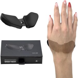 DELTAHUB Carpio 2.0 – Right-Handed Truly Ergonomic Wrist Rest for Mouse, Carpal Tunnel Support, Pain Relief, Anti-Fatigue, Easy Glide, Sleek, Office Computer, Laptop, Gaming – Large, Grey