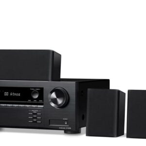 Onkyo HT-S3910 Home Audio Theater Receiver and Speaker Package, Front/Center Speaker, 4 Surround Speakers, Subwoofer and Receiver, 4K Ultra HD (2019 Model)
