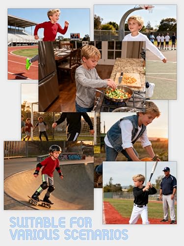 HoeVou 4 Pack Boys Long Sleeve Shirts Soft Cotton Basic Tees Youth Boys Long Sleeve T-Shirts Layering Shirts Tagless 7-8Y - Image 6