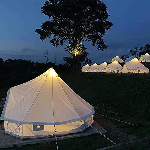 VICIYOO Bell Tent Indian Tent Diameter 3M/4M/5M/6M Cotton Canvas Large Family Tents 4 Season Outdoors Yurt Bell Tent Glamping for Camping - Image 7