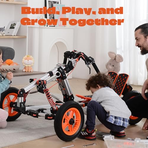 Modular Ride On Toys for Kids, 18V Electric Go Kart, Buildable STEM Car, Constructibles Over 15 Electric Vehicles, Battery Powered, Educational Creative Play for Boys and Girls - Image 9
