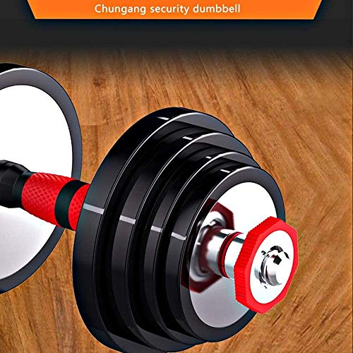 Gym Bench Men's Fitness Dumbbell Set Adjustable Weight Stainless Steel Dumbbells with Silicone Cover and Diamond Grain Non-Slip Handle Ideal Strength Training Equipment Size:30kg - Image 2