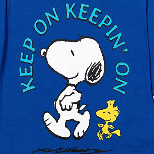 Peanuts Snoopy Charlie Brown and Friends Big Boys 2 Pack T-Shirts Blue/Grey 14-16 - Image 6