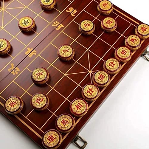 DDYYCX Chinese Chess, Portable Chinese Chess Set with Folding Board, Xiangqi Traditional Tabletop Strategy and Board Game, Perfect for Kids Adults Family (Size : 6cm/2.4") - Image 3