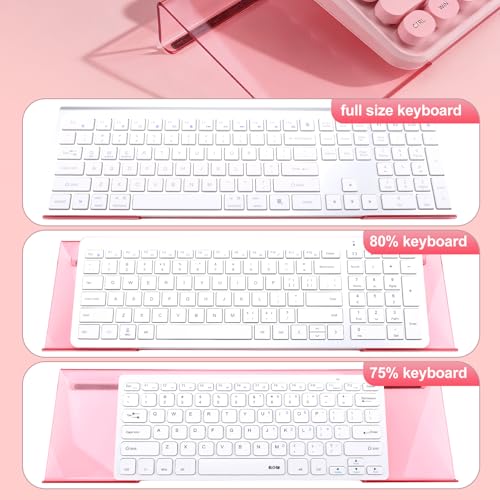 ShunChengFa Computer Keyboard Wrist Rest Bracket, Memory Foam Keyboard Wrist Rest Set, Non-Slip Silicone Base, pergonomic and Convenient Typing, ain Relief,Suitable for Office, Work, Gaming (Pink) - Image 8