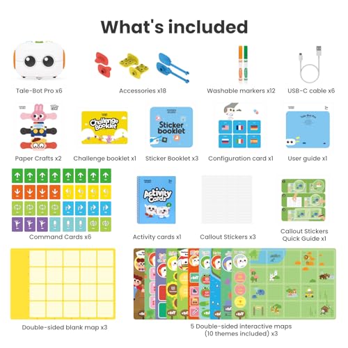 MatataStudio Tale-bot Pro Classroom Set Coding Robot for School Institution Kids 3-5, 6 TaleBot Pro Robots Included for School Supplies, STEM Educational Learning Toys for Kids to Learn Coding Basics - Image 8