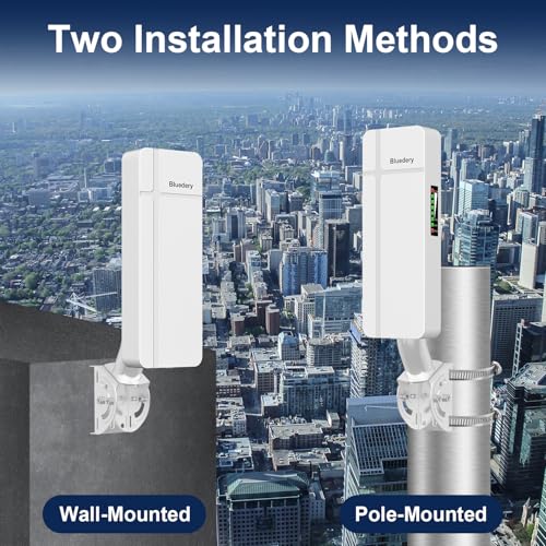 Dual 1Gbps Ethernet Port Point to Point WiFi Extender Long Range Bridge, 5.8GHz 3KM 1000Mbps Starlink WiFi Extender Signal Booster, Outdoor Wireless Bridge with 18dBi High Gain Antenna, 2 Pack - Image 6