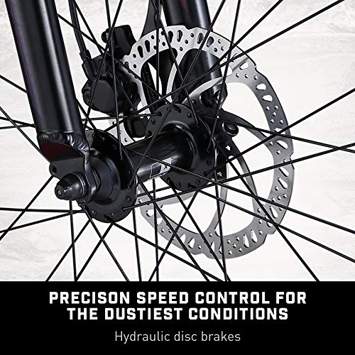 Mongoose Argus Sport Adult Fat Tire Mountain Bike, 26-Inch Wheels, Tectonic T2 Aluminum Frame, Hydraulic Disc Brakes, Medium Frame, Black - Image 5