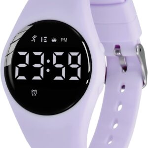 Kids Watches for Girls Boys Digital Sport Watch with Step Counter Pedometer Vibration Alarm Clock, No App Waterproof Fitness Tracker Kids Watch Boys Girls Teens Students Ages 5-16