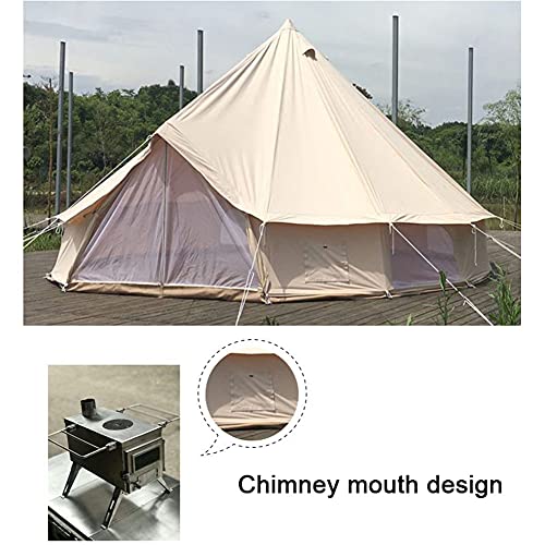 VICIYOO Large Camping Tent Bell Tent with Stove Hole Cotton Canvas Tents Yurt Tent 4 Season Indian Tent for Family Camping Outdoor Hunting - Image 4
