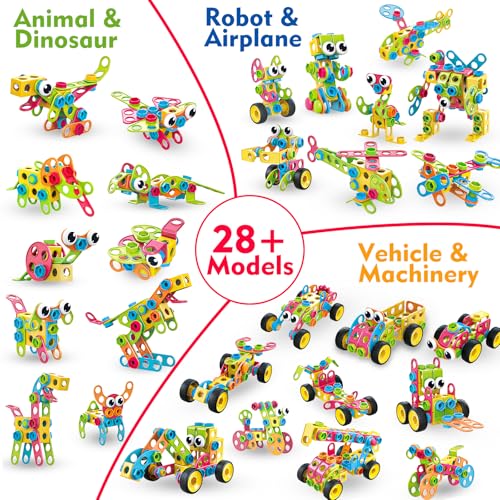 199PCS Building Blocks STEM Toys for 3 4 5 6 7 8+ Year Old Boy Girl Birthday Gifts Preschool Educational Building Toys for Kids Ages 3-5 4-8 5-7 6-8 Erector Sets Stem Kits Activities Creative Games - Image 3