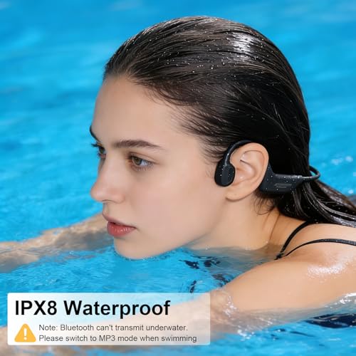 Fanisic 2026 Latest Swimming Headphones/Earbuds, Bluetooth 6.0 & MP3 with 32GB Memory IPX8 Waterproof Bone Conduction Headphones, Underwater Open Ear Headphones Secure Fit for Surfing Cycling Running - Image 2