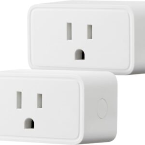 Amazon Basics Smart Plug, Works with Alexa Only, 2.4 GHz Wi-Fi, No Hub Required, 2 Pack, White