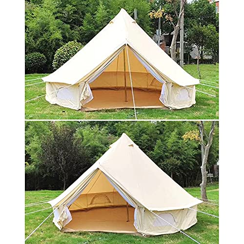 VICIYOO Large Camping Tent Bell Tent with Stove Hole Cotton Canvas Tents Yurt Tent 4 Season Indian Tent for Family Camping Outdoor Hunting - Image 5