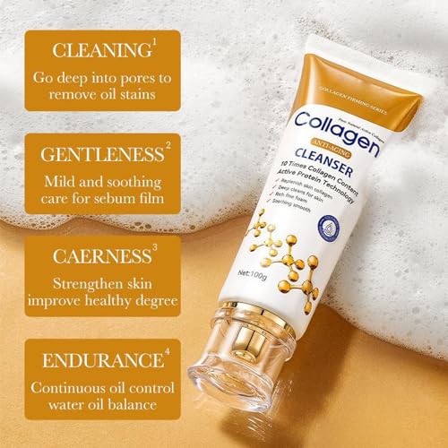 Collagen Skin Care Set, 6Pcs Anti Aging Face Care Sets for Women, Firming Skin, Shrink Pores, Smooth Wrinkles, Hydrating Skin Care Set Include Serum Face Cream Eye Cream Toner Cleanser Facial Mask1 - Image 8