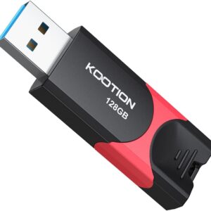 KOOTION 128 GB USB 3.0 Flash Drive Thumb Drive Retractable 128G Zip Drive Ultra High Speed USB Stick Jump Drive Rugged Memory Stick with LED Indicator for Data Storage and Transfer
