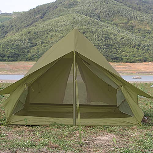 Outdoor Camping Retro Tent 2 People Self-Driving Tour Camping Rain-Proof Hut Type A-Shaped Tent Oxford Cloth Easy to Build and Store - Image 5