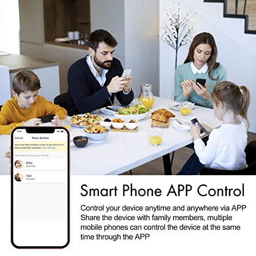 GREENCYCLE WiFi Smart Outlet Plug with Remote, Support APP Remote Control, Voice Control, Timer, Suitable for Alexa and Google Home, FCC ETL Certified, White, 5PK - Image 7