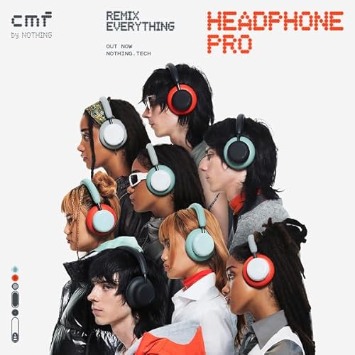 CMF by Nothing Headphone Pro Active Noise Canceling Wireless Headphones Bluetooth 5.4 Over The Ear Headset, 50H ANC Playtime, Bass&Treble Slider, Custom EQ&Spatial Audio, Hi-Res LDAC, Dark Grey - Image 7