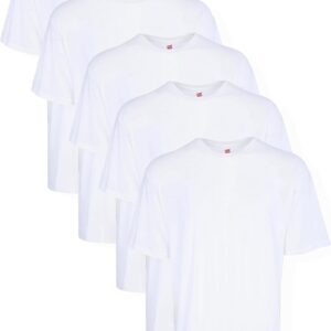 Hanes Men’s Tall 100% Cotton Crew Neck Undershirts, Tagless, Ultra Comfort, Multipack