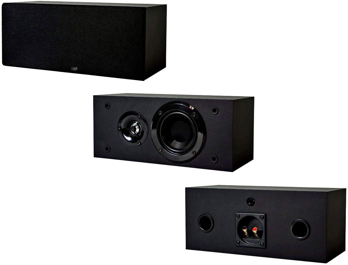 Monoprice Premium 5.1 Channel Home Theater System with Subwoofer - 100 Watt Speakers, 200 Watt Subwoofer, Black - Image 5