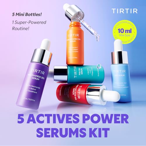 TIRTIR 5 Actives Power Serums Kit – Korean Skin Care Set with Vitamin C, Niacinamide, Azelaic & Hyaluronic Acid, Hydrating Serum, Radiance Boost, Nourishment, Travel Essentials, Skincare Gift - Image 3