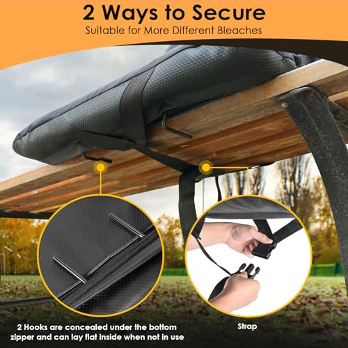 HOPERAN 23" 2pcs Dual-Sided Heated Stadium Seats for Bleachers with Back Support, 20000mAh Power Bank Included Stadium Chair, 3 Levels Heating Stadium Seating for Bleachers Seat with Backrest - Image 6