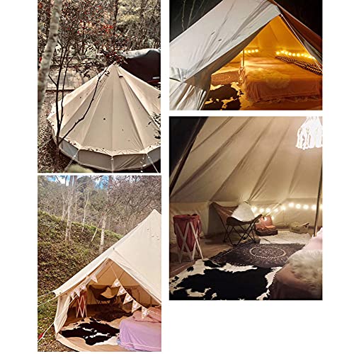 VICIYOO Large Camping Tent Bell Tent with Stove Hole Cotton Canvas Tents Yurt Tent 4 Season Indian Tent for Family Camping Outdoor Hunting - Image 3