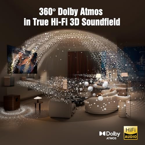True 5.1.4 Hi-Fi Dolby Atmos Surround Sound System, 900W Home Theater Sound Bar for Smart TV, Center Channel Speaker with 4 Surrounds, 25Hz Ultra-Deep Subwoofer, HiFi-Grade Crossover, Soundbar eARC - Image 5