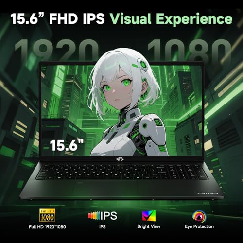 NIMO 15.6" IPS FHD-Gaming-Laptop, AMD 8 Cores Ryzen 7 7735HS 16GB DDR5 RAM 512GB SSD (Beats i7-12650H) Computer with Radeon 680M 100W Type-C Charger Backlit Keyboard Fingerprint, for Gaming Business - Image 6