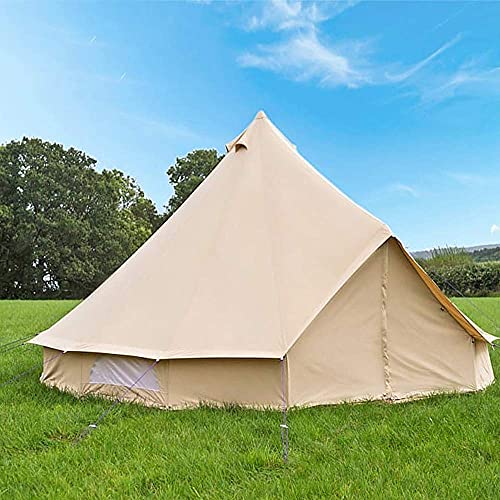 VICIYOO Bell Tent Indian Tent Diameter 3M/4M/5M/6M Cotton Canvas Large Family Tents 4 Season Outdoors Yurt Bell Tent Glamping for Camping - Image 8