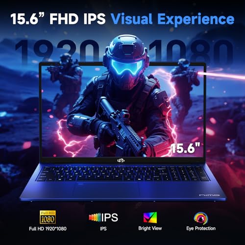 NIMO 15.6" IPS FHD-Gaming-Laptop, AMD 8 Cores Ryzen 7 7735HS 16GB DDR5 RAM 512GB SSD (Beats i7-12650H) Computer with Radeon 680M 100W Type-C Charger Backlit Keyboard Fingerprint, for Gaming Business - Image 5