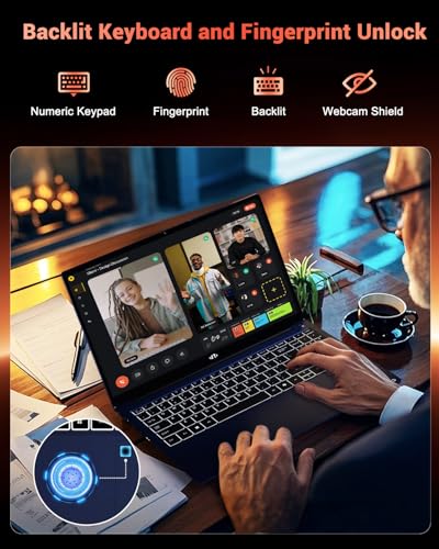 NIMO 15.6" IPS FHD-Gaming-Laptop, AMD Ryzen 7 8745HS 64GB DDR5 RAM 2TB SSD (Beat R9 6900HX, up to 4.9GHz) Radeon 780M GPU Business Computer with 100W Type-C Backlit Keyboard, Fingerprint USB-C 4.0 - Image 8