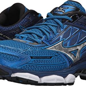 Mizuno Men’s Wave Creation 19 Running Shoe, Directoire Blue/Silver/Blueprint, 12 D US