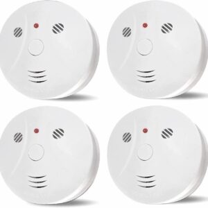 4 Pack Combination Smoke and Carbon Monoxide Detector Battery Operated, Travel Portable Photoelectric Fire&Co Alarm for Home, Kitchen