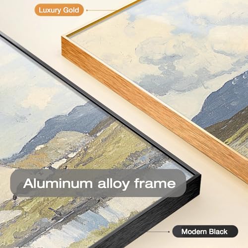 Framed Modern Abstract Wall Art for Living Room, Set of 3 Piece Dark gray Canvas Painting Prints for Dining Room Bedroom Hallway Home Office Wall Decor, Makes a statement on a 13.1-foot sofa wall - Image 5