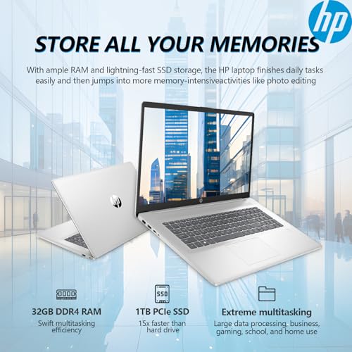 HP 17 Laptop Touch Screen, 17.3″ Laptop Touchscreen Laptop, Intel 10-Core i5 Laptop Computer PC, 32GB RAM 1TB SSD, Windows 11, Copilot AI, Backlit Keyboard, Number Pad - Image 5