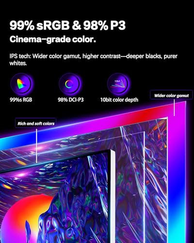Kuycon P40K 40 inch FHD (5120 x 2160) 5K 120HZ Gaming Monitor,IPS Black Panel,1.07 Billion Colors,99% sRGB,8ms, HDR10,G-Sync FreeSync,2000:1 Contrast,HDMI,DP,VESA (Minimalist - with Stand) - Image 4