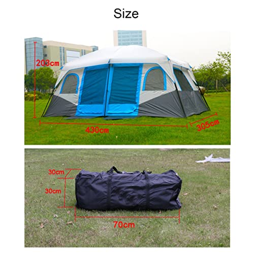 Large Tent Camping Tent 8-12 Person Family Tent 2 Bedroom,Festival Party Essential Big Tent Shelters Waterproof Tent, 4800mm-430x305x203cm - Image 2