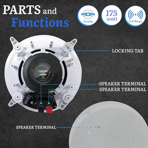 Home Theater System Kit 1000 Watts Bluetooth Receiver w/ 6 Qty 5.25" 175 Watts Each in-Wall in-Ceiling Speakers & 16 Gauge 250 ft. Speaker Wire Portable Microphone w/Remote Control by Technical Pro - Image 9