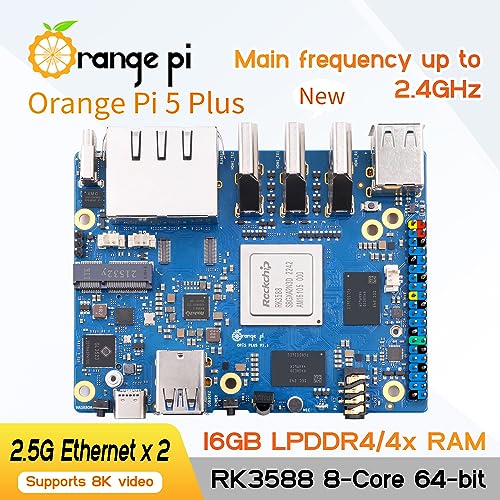 Orange Pi 5 Plus 16G with 256GB eMMC Module RK3588 8 Core 64 Bit Single Board Computer, 2.4GHz Frequency Open Source Board Run Orange Pi OS,Android,Debian,Ubuntu (Pi 5 Plus 16G+256GB eMMC+TC Supply) - Image 8
