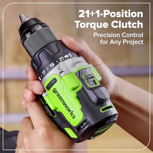 GREENWORKS 24V 1/2” Brushless Cordless Drill (800 In-lbs.), 4.0Ah (24,000mAh Power Bank) USB-C Battery, 3.3 FT Braided Cable, 65W Rapid Charger - Image 10