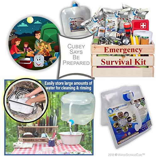 WaterStorageCube BPA-Free Collapsible Water Container with Spigot, Camping Water Storage Carrier Jug for Outdoors Hiking Backpack & Survival Kit, Foldable Portable Water Canteen (8-Pack) - Image 8