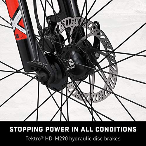 Mongoose Tyax Sport Adult Mountain Bike, 29-Inch Wheels, Tectonic T2 Aluminum Frame, Rigid Hardtail, Hydraulic Disc Brakes, Mens Medium Frame, Black - Image 5