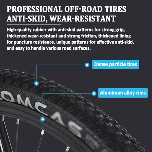 QUANBU 24 26 Inch Folding Mountain Bike 21-Speed Foldable Mountain Bicycle with Dual Disc Brakes 6 Spoke Wheels Mountain Bikes,Dual Suspension Design for Adult Men Women - Image 7