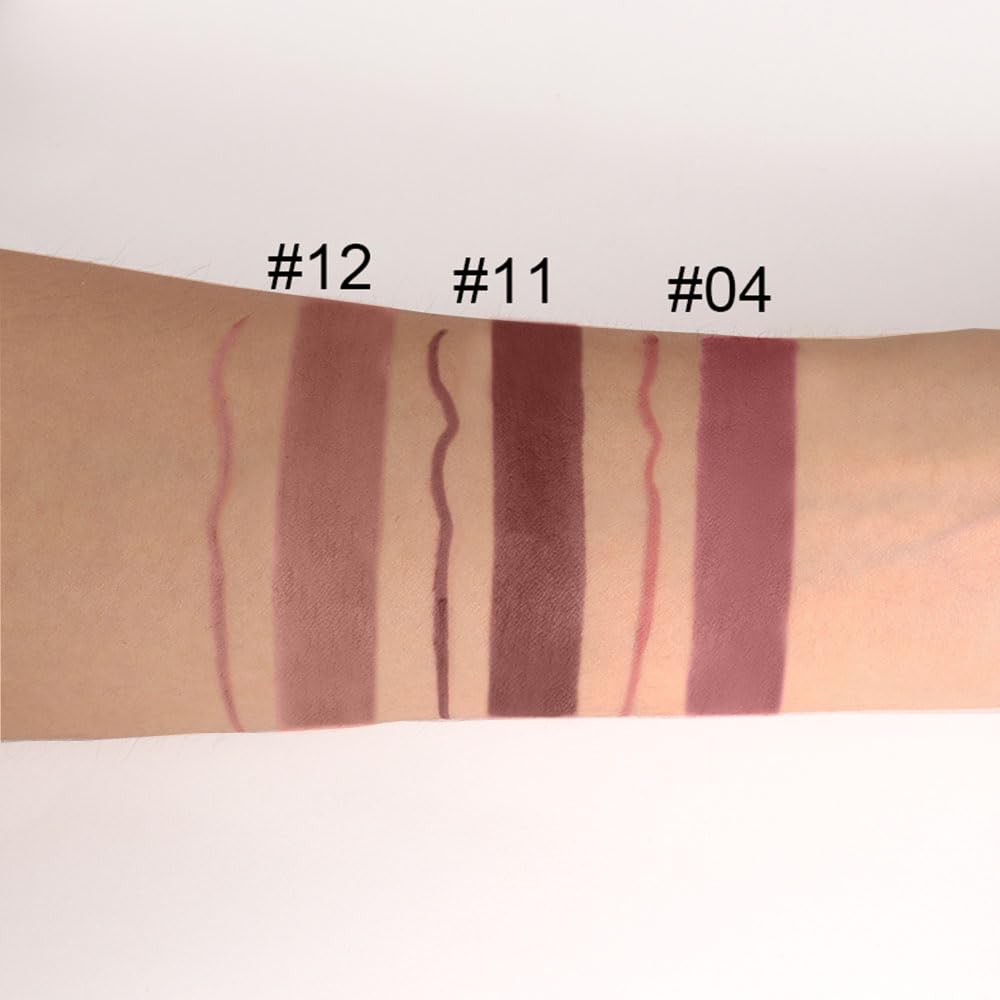 evpct 3Pcs Chestnut Nude Brown Matte Lip Liner and Lipstick Combo Set Kit for Women Antique Rose Magic Lipstick 24 Hours Original Lip Liner Makeup Stain Long Lasting Waterproof Smudge Proof labial - Image 2